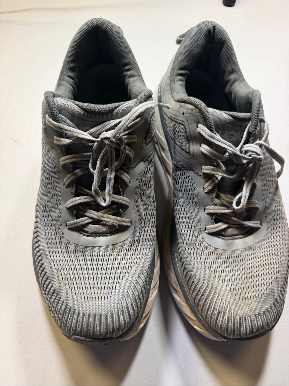 Men's Hoka Grey Athletic Running Shoes - Lightweight Comfort
